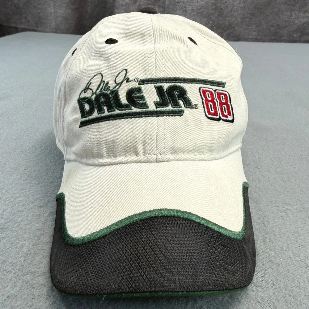 Dale Earnhardt Jr‎ 88 NASCAR Hat Chase Authentics Cream Green Adjustable Cap NWT